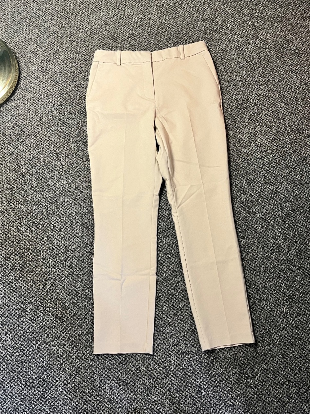 Women's H&M Dress Pants Tan Business Casual Size 8 Summer Fashion Zip